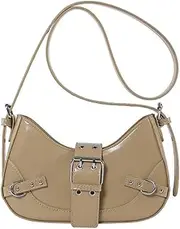 [RTGGSEL] Punk Style Rivet Shoulder Bags for Women Retro Crescent Hobo Handbag Y2K Underarm Satchel Purse