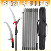 High Branch Pruning Made Easy: 3-in-1 Extendable Saw and Scissors - 27FT Reach