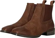 [J's.o.l.e] Men's Western Cowboy Boots Square Toe Chelsea Boot Dress Shoes Ankle Casual Boots for Men
