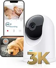 ANMEATE 3K 5MP Security Camera, Pet/Dog/Baby Camera with Phone app,Color Night Vision, Human/Pet Auto Tracking, 2-Way Audio, Night Vision, Cloud & SD Card Storage