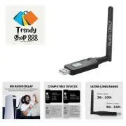 DG60P - Long Range USB Bluetooth 5.3 Adapter for PS5, PS4, PC, Laptop, Mac, a...