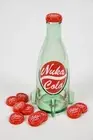 Fallout Nuka Cola Glass Bottle + 10 Bottle Caps Rocket Replica Figure
