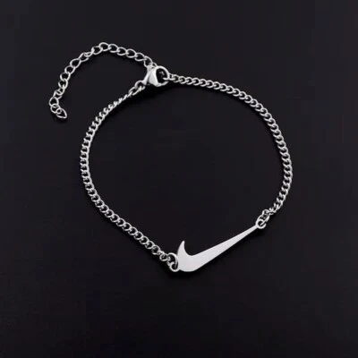 Men's / Women's Silver Fashion Swoosh Charm Bracelet