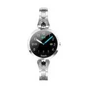 AK15 Elegant Design Color Screen Wristband Heart Rate and Blood Pressure Monitor Fitness Tracker Smart Watch SILVER COLOR