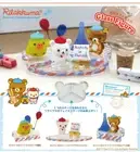 JAPAN RILAKKUMA glass figure bonjour Paris FULL SET