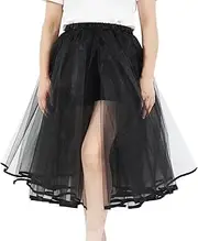 [SUFEINI] Women Rainbow Tutu Skirt Elastic Layered Tulle Tutu Skirt 27.5" Adult Long Tutu Skirts Colorful Halloween Costumes Tutu
