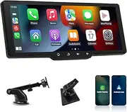 oolong Carplay,10.26 Inch Wireless Apple Carplay and Android Auto,Portable Car Play Tablet with Voice Control,HD Touch Screen,Bluetooth,GPS,Navigation,Mirror Link,FM/AUX Transmitter for All Models