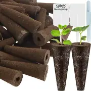50/100Pcs Grow Sponges for Hydroponics Seed Starter Sponges Kit with 10 Plant La