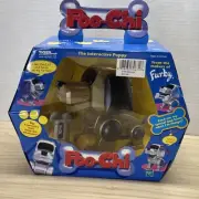 2000 Tiger Electronics Poo-Chi Interactive Rare Gold Puppy Robot Furby Hasbro