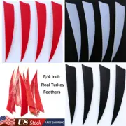 Natural Turkey Feathers Shield Cut Archery Feather Arrow Fletching 4" 5'' Vanes