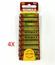 40 AAA Super Alkaline Winmax Battery – 4 Pack