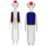 Kids Super Mario Bros 2 Toad Cosplay Party Costume Tops+pants+hat Outfits Sets Gifts - 4-5 Years