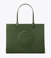 Tory Burch Large Ella Tote Tori Large Handbag Basil Work Bag Purse NWT