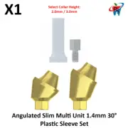 Dental Angulated Slim Multi Unit 1.4mm 30° Int Hex 2.0 Plastic Sleeve Set