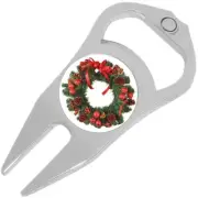 Christmas Wreath Golf Ball Marker Divot Repair Tool Bottle Opener