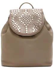 NWT $268 VINCE CAMUTO Silver Studded Bonny Taupe Light Brown Handbag Backpack