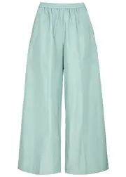Forte_forte Wide-leg Taffeta Trousers - Aqua - 1 (UK 8 / S) 1 (UK 8 / S)