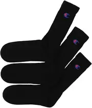 [Champion] CMSCY001 Men's High Socks, Plain Socks, 3 Pairs Set, Full Pile, One Point Logo, Full Length Socks