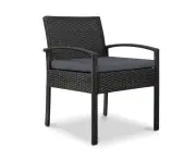 Bistro Wicker Chair Black