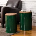 Nesting Tables for Living Room, round Coffee Tables Set of 2, Metal Farmhouse Sm