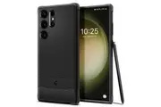 SPIGEN Galaxy S23 Ultra Case, 2023 Genuine Rugged Armor Slim Soft TPU Case for Samsung - Black