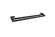AGUZZO Montangna Stainless Steel Double Towel Rail (900mm) - Matte Black