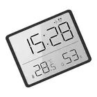 HG (Black 8218)Digital Alarm Clock LCD Screen Temperature Humidity Time Display