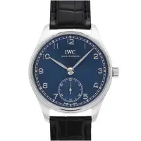 在飛比找momo購物網優惠-【IWC 萬國錶】Portuguese 葡萄牙自動皮帶表x藍