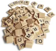 200PCS Scrabble Letters for Crafts Wood Scrabble Tiles-Diy Wood Gift Decoration