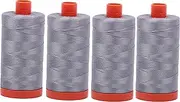 [Aurifil] Mako 50wt Thread 4 Large Spools: Grey (2605x4)