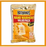 HotHands 5 Pair Hand Warmer 10 Hours Heat - (10 Count)