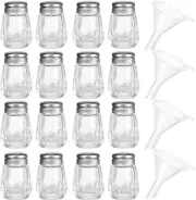 Cube Shape Wedding Glass Mini Pepper Shakers Restaurant 0.5 Oz Small Salt Set