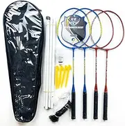 TooToo Professional Badminton Racquet Set 4 Player Racket Shuttlecock Net Bag DF