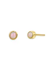 Zoe Chicco 14K Yellow Gold and Opal Bezel Stud Earrings