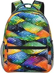 [CHRYSM] Backpack For Girls Boys Teens Schoolbag,Bookbag,Blue Seahorse Daypack For High School,College,Travel,Work