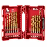 Milwaukee QUICK CHANGE HSS-TIN METAL DRILL BIT SET 2-10mm 19Pcs With Red Helix