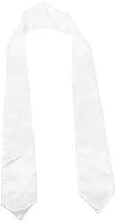 [CATIEBYE] Graduation Ribbon Graduate Graduation Leavers Sash Graduation Cap and Gown Blank Graduation Stole Graduation Stole Graduation Party Sash Sashes Unisex Flag White Fabric