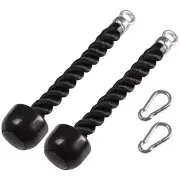 2 Pack Heavy Duty Single Grip Tricep Bicep Pull Down Rope for Cable Machines