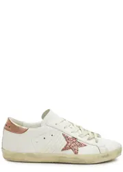 Golden Goose Super-Star Distressed Leather Sneakers - Gold - 39 (IT39 / UK6), Golden Goose Trainers, Ripped - 39 (IT39 / UK6) 39 (IT39 / UK6)