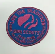 PATCH GSA Girl Scouts Live the Tradition 1995 1996 Share the Fun Recruiter Purpl