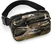 [YTLKGFP] Waist Pack Camouflage Deer Printed Butt Pack Fanny Pack Hip Bum Bag for Workout Traveling Casual Running Hiking Cycling, Camouflage Deer, 7.9 X 5.1 in