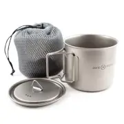 Titanium Mug Cookware 18 oz 550ml Cup Ultralight Direct Fire Cook Core Element