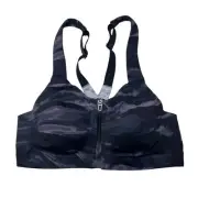 Victoria's Secret Knockout Front-Close Sports Bra Dreamy Zebra Size 32C