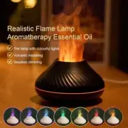Aroma Humidifier Essential Oil Diffuser Volcano Flame Mist Air For Home Decor