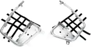 DG Performance Silver/Black Heel Guard Aluminum ATV Nerf Bars w/ Web 607-4140