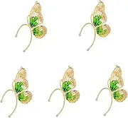 [SAFIGLE] 5pcs Fairy Butterfly Wings Ear Cuff Clip Earring Backs for Jewelry Making Women Non Piercing Ear Accessory