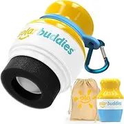 Blue Bag Bundle Set For Solar Buddies Refillable Roll On Sunscreen Suncream Applicator Bag Bundle With Applicator Carabina Clip For Families, Kids, Adults, Travel Set (Blue)
