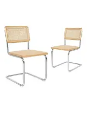 [Levede] Cantilever Velvet Dining Chairs x2 in Beige