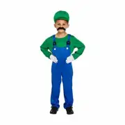 Super Workman Fancy Dress Costume, Green - Small 4-6
