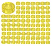 ☀️Lego 1x1 Trans-Yellow Round Tiles x100 Stud Part Piece Bulk Lot Legos